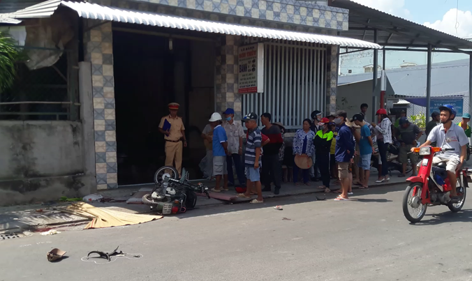 Hiện trường vụ tai nạn.