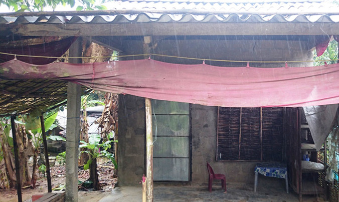 Ngôi nhà mà Nam từng kéo cháu bé vào bên trong để thực hiện ý đồ dâm ô. Ảnh: T.H.