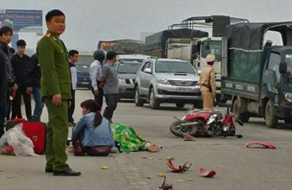 Hiện trường vụ tai nạn.