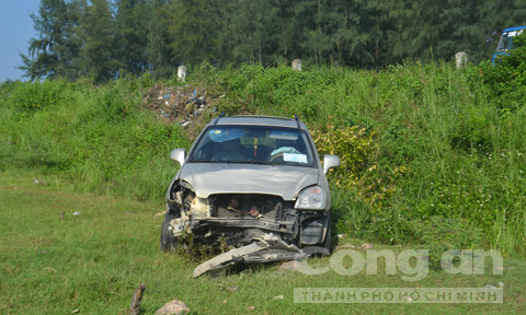 Hiện trường vụ tai nạn.