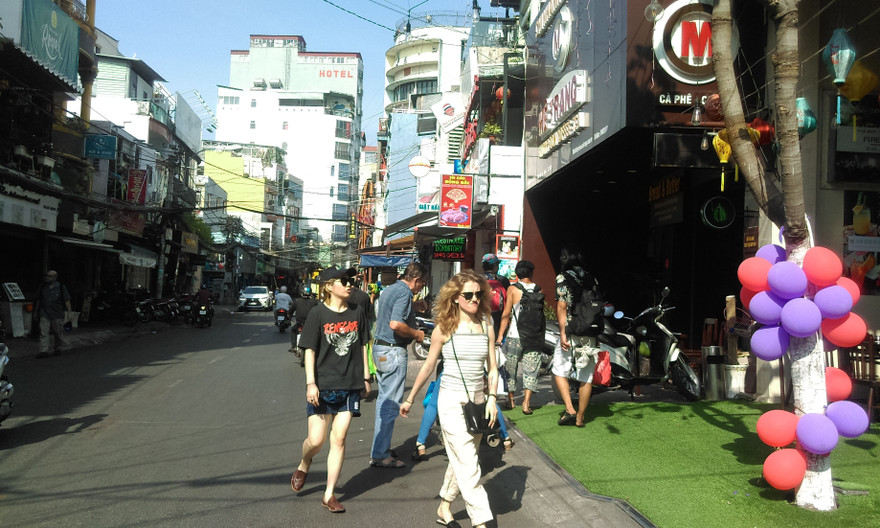 Phố đi bộ Bùi Viện – Phạm Ngũ Lão dự kiến khai trương vào ngày 19/8 tới đây. Ảnh Việt Văn.