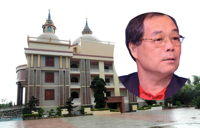 Ông Trầm Bê và dinh thự bề thế của mình. Ảnh: VNN.