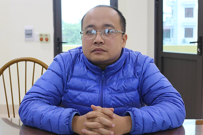 Phương tại cơ quan điều tra. Ảnh: Công an cung cấp