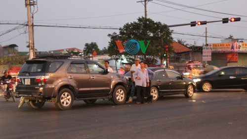 Hiện trường vụ va chạm.