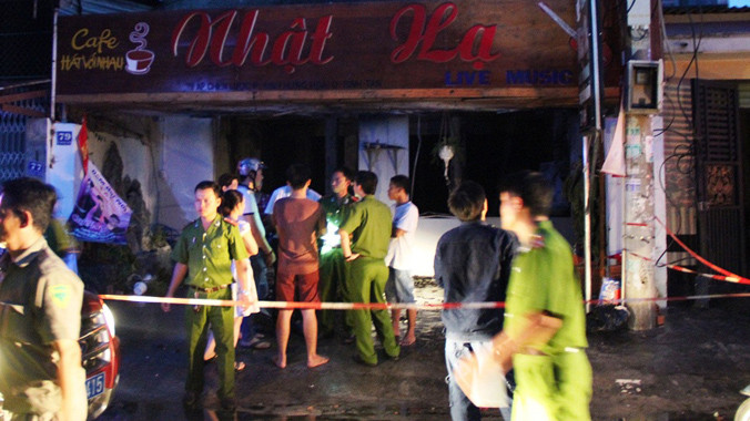 Hiện trường vụ cháy.