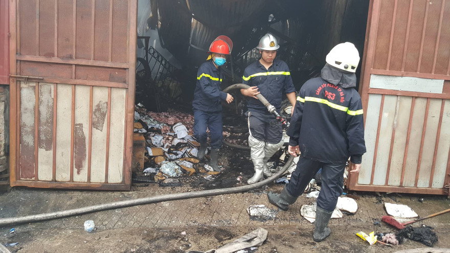 Hiện trường vụ cháy. Ảnh: Thanh Hà