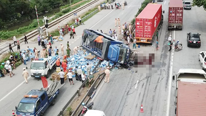 Hiện trường vụ tai nạn.