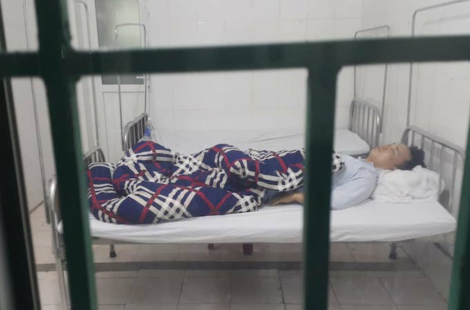 Sau khi gây án, nghi phạm Trương Mạnh Tuấn bị thương phải nhập viện cấp cứu