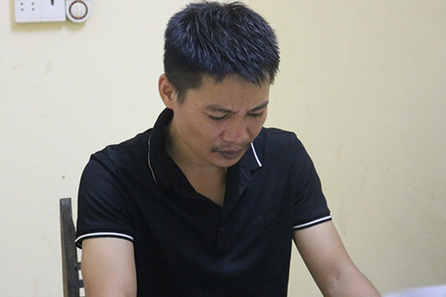Khang tại cơ quan điều tra. Ảnh: Công an Bắc Kan
