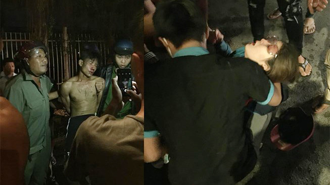 Đối tượng bị cơ quan công an bắt giữ và nạn nhân 