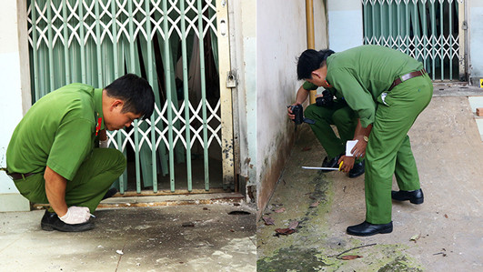 Công an đang khám nghiệm hiện trường vụ việc