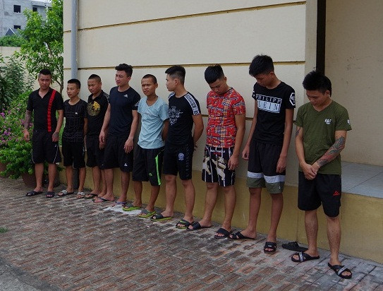 Nhóm đối tượng. Ảnh: Công an Hưng Yên.