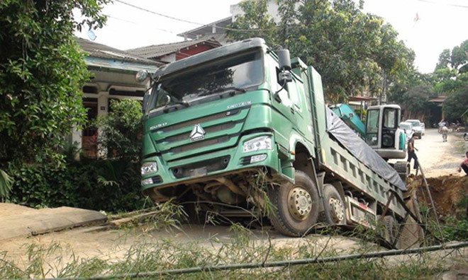 Hiện trường vụ tai nạn. Ảnh: VOV giao thông.