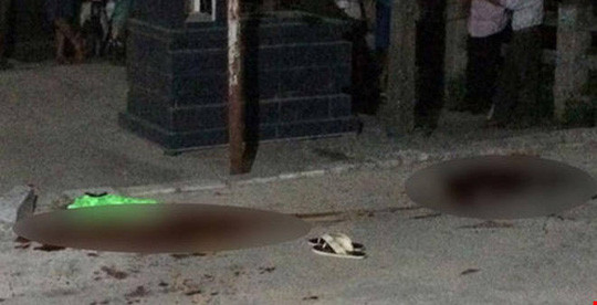 Hiện trường nơi Vũ Mạnh Hậu đã đâm chết anh Lê Quang K. trong quá trình xô xát - Ảnh: Facebook