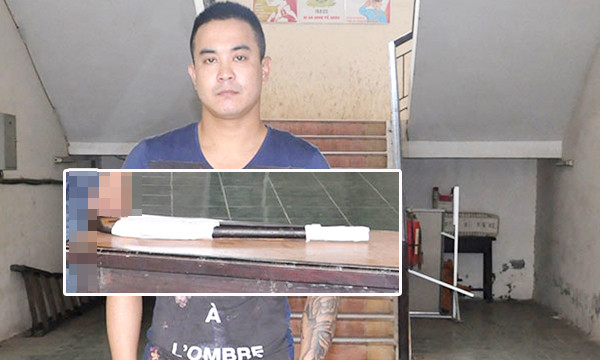 Đối tượng Đỗ Văn Tuấn và khẩu súng tự chế