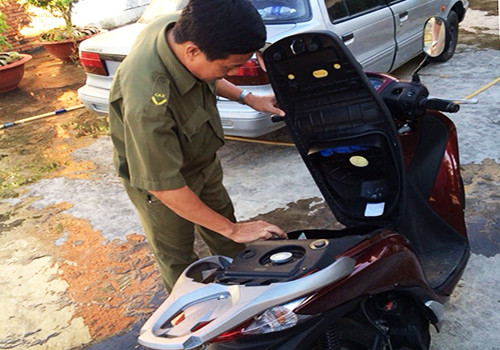 Xe SH của tướng quân đội được thu hồi. Ảnh: C.A