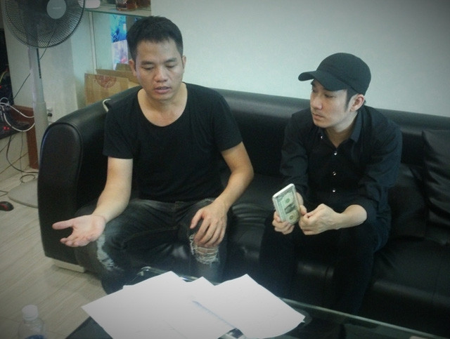 Ca sĩ Quang Hà và anh Cường trình bày vụ việc