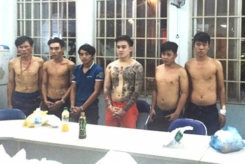 Nhóm giang hồ bị bắt vào tháng 1/2016