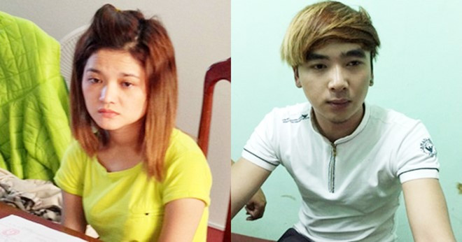 Diễm và Tuấn tại cơ quan công an