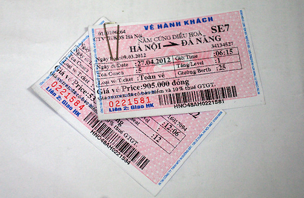 Trước đây, vé tàu Hà Nội - Đà Nẵng có giá gần 1 triệu đồng.