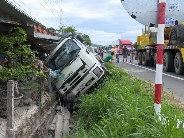 Hiện trường vụ tai nạn.