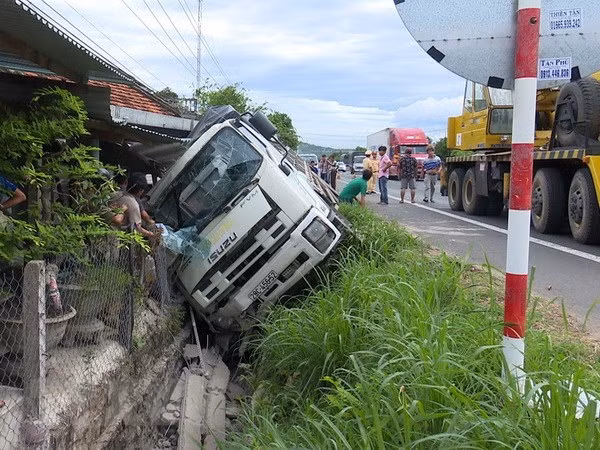 Hiện trường vụ tai nạn.