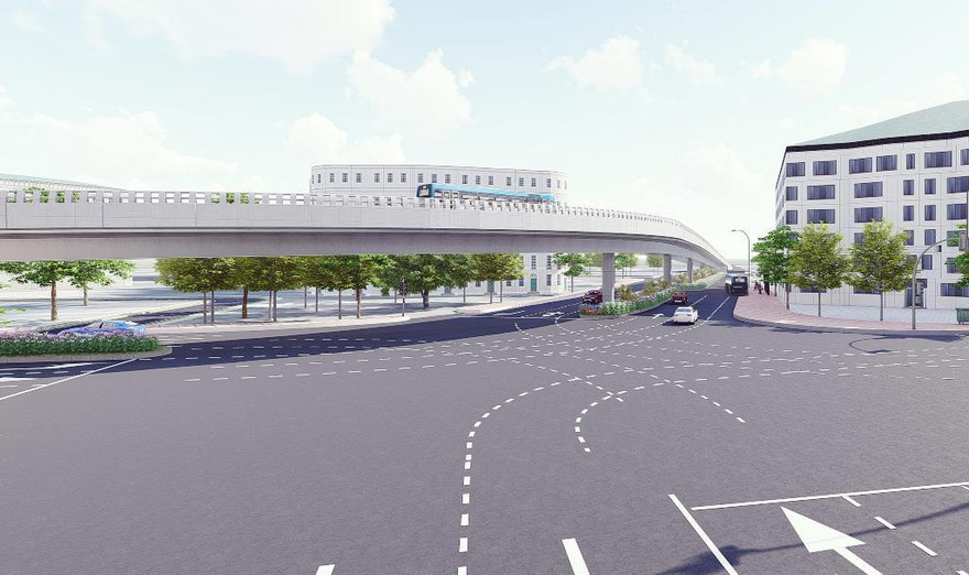 Thiết kế cầu vượt Chùa Bộc - Phạm Ngọc Thạch.