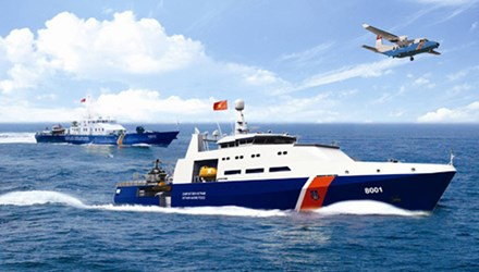 Lực lượng Cảnh sát biển luôn sẵn sàng ứng phó trong mọi tình huống. Ảnh: H.V