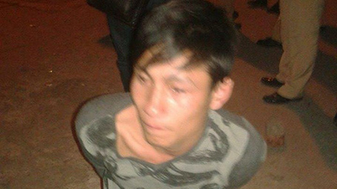 Đối tượng Thắng thời điểm bị tổ công tác Y7/141 bắt giữ.