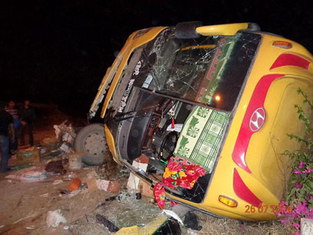 Hiện trường vụ tai nạn.