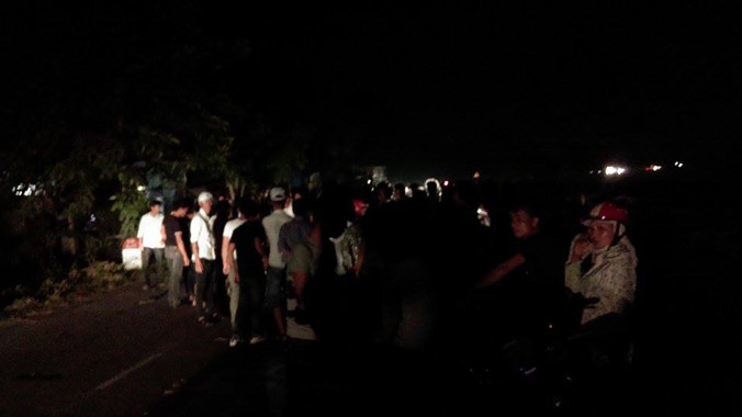 Hiện trường vụ tai nạn.