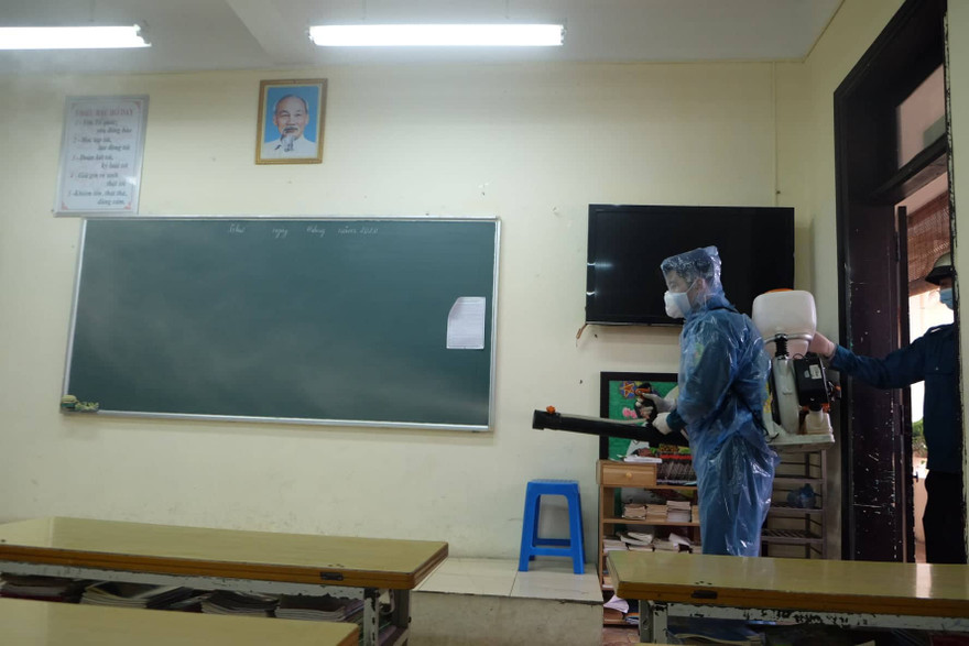 Hà Nội: Trường học khử khuẩn lần thứ 3, sẵn sàng cho học sinh trở lại học tập