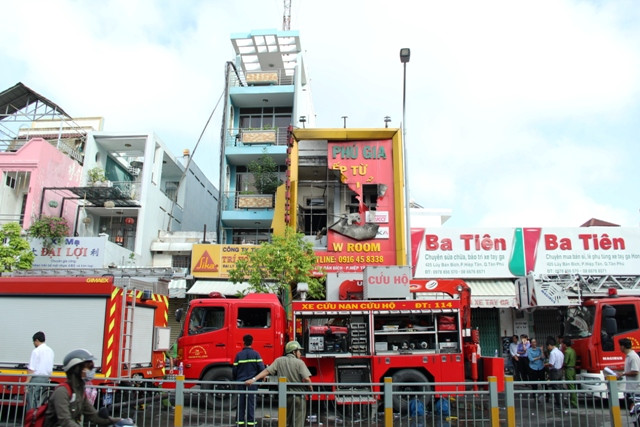 Hiện trường vụ cháy.