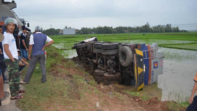 Hiện trường vụ tai nạn.