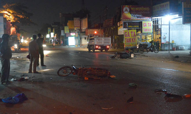Hiện trường vụ tai nạn.