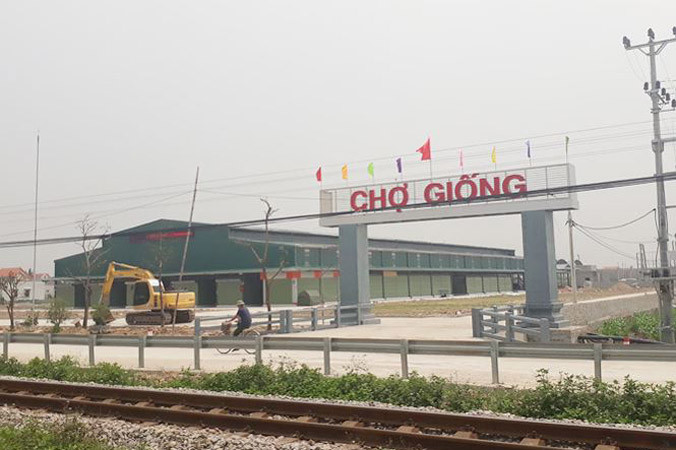 Chủ công trình chợ và khu thương mại dịch vụ Cổ Dũng (chợ Giống) diện tích gần 14.000m2 triển khai xây dựng trước khi có quyết định thu hồi đất.