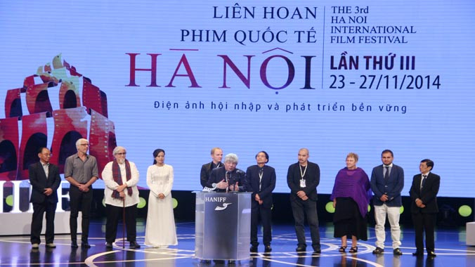 Ra mắt BGK của LHP Quốc tế Hà Nội 3. Ảnh: Toan Toan.