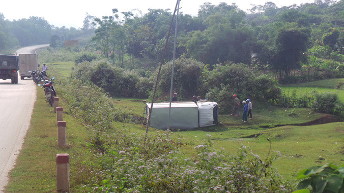 Hiện trường vụ tai nạn.