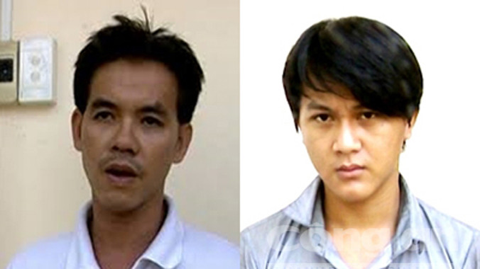 Nguyễn Thủy Hoàng (áo sơ mi) và Cô Khương Duy (đồng phạm đắc lực của Hoàng).