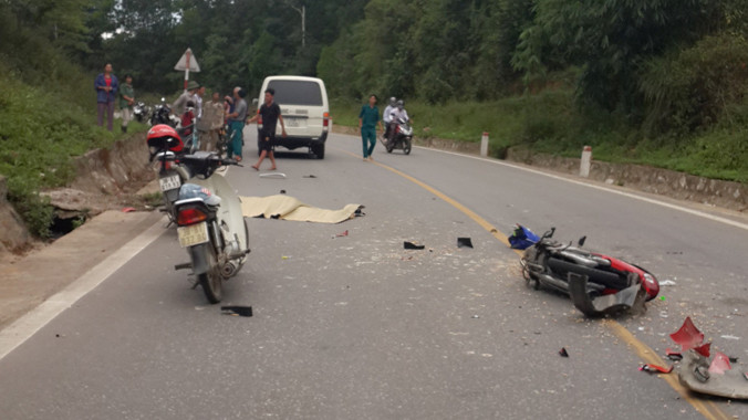 Hiện trường vụ tai nạn.