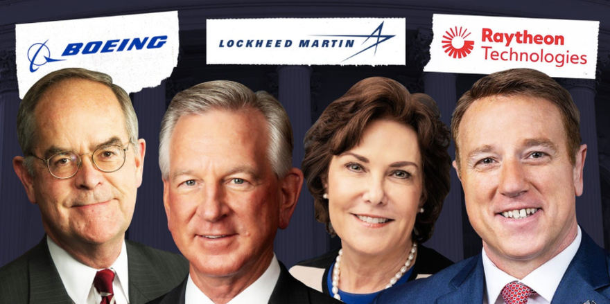  (Từ trái sang) Hạ nghị sĩ Jim Cooper, Thượng nghị sĩ Tommy Tuberville, Thượng nghị sĩ Jacky Rosen, và Hạ nghị sĩ Pat Fallon nằm trong danh sách nghị sĩ có lợi ích ở các nhà thầu quốc phòng. (Ảnh: Business Insider)