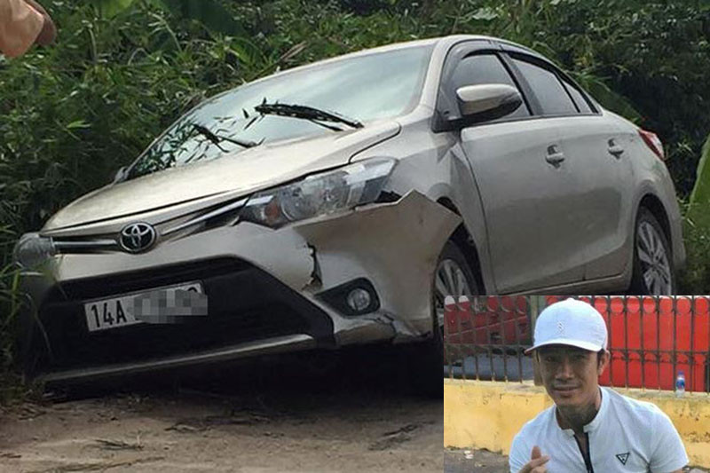 Đối tượng Tuân (ảnh nhỏ) và chiếc xe ô tô.