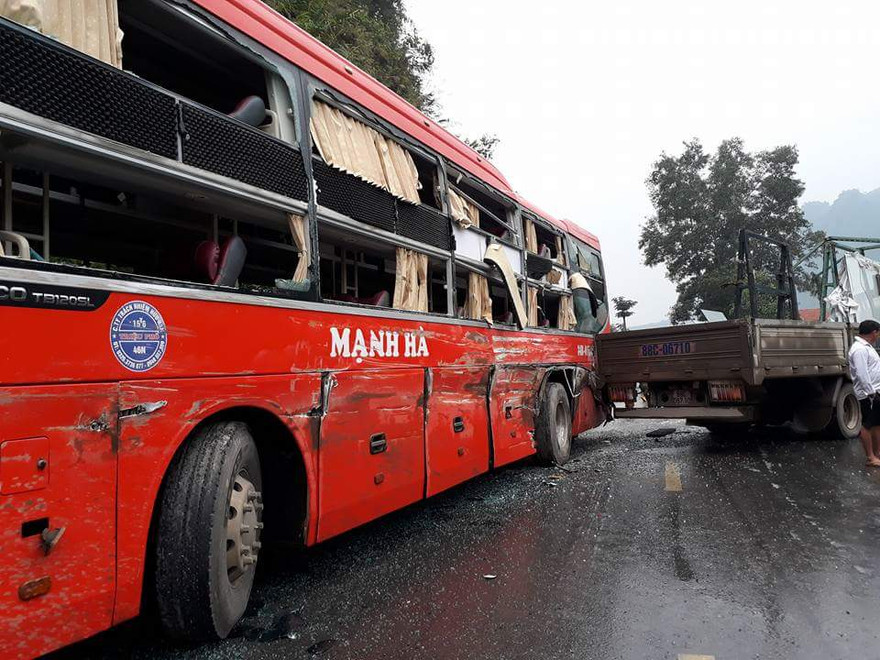 Hiện trường vụ tai nạn.