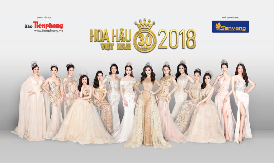 Bộ ảnh hội tụ 14 biểu tượng sắc đẹp từ hoa hậu đầu tiên đăng quang là Bùi Bích Phương đến đương kim hoa hậu Đỗ Mỹ Linh. Trang phục: Chung Thanh Phong. Photo: Mr.AT