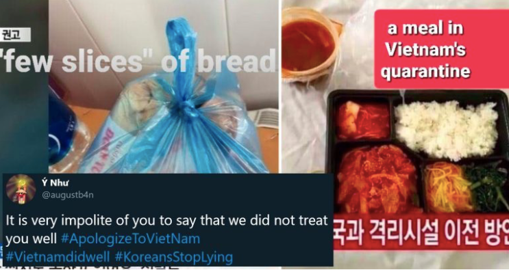 Một số hình ảnh về suất ăn mà nhóm du khách Hàn Quốc được cung cấp trong thời gian cách ly ở Đà Nẵng trên Twitter. 