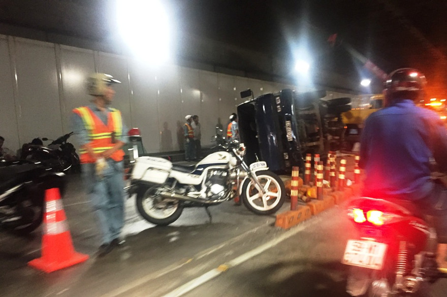 Hiện trường vụ tai nạn.