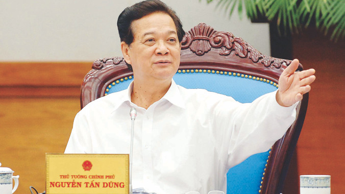 Thủ tướng Nguyễn Tấn Dũng phát biểu tại phiên họp thường kỳ 5/2014