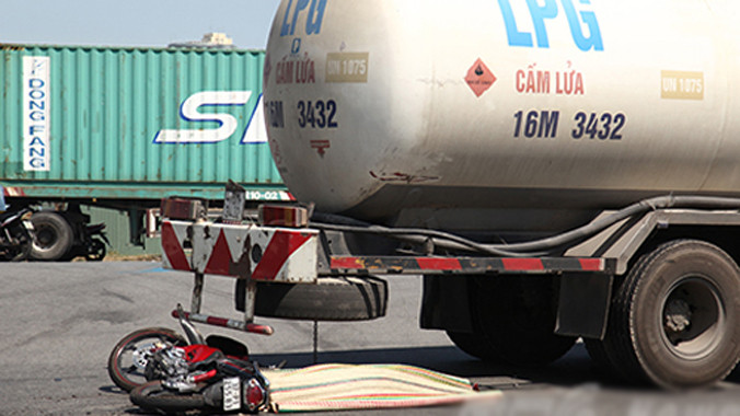 Hiện trường vụ tai nạn.