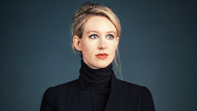 Elizabeth Holmes thường được so sánh với Steve Jobs vì có thói quen mặc áo len cổ lọ, kín tiếng và ăn kiêng. Ảnh: nguồn Forbes.