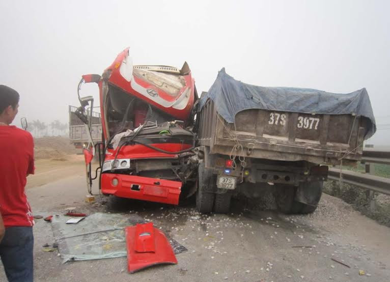 Hiện trường vụ tai nạn.